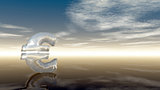 euro symbol under cloudy blue sky - 3d illustration