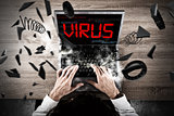 Virus on pc during work