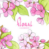 Bright floral template