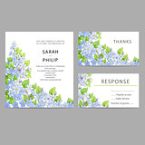 Floral wedding invitation card