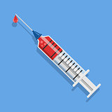 plastic medical syringe icon