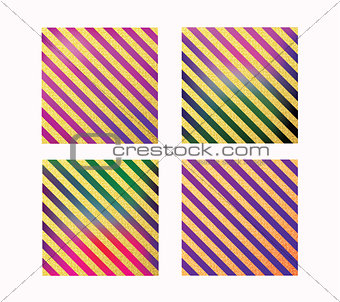 Set of vector gold glittering lines pattern on blurred background. Trendy gold glitter stripe. Abstract golden background for certificate, gift, voucher, present, invitation,wedding card.