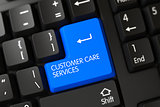 Customer Care Services - Modern Laptop Keypad. 3D.