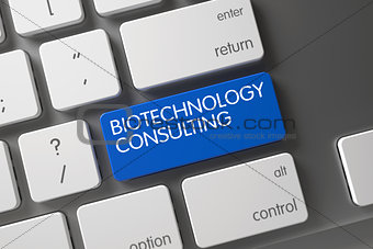 Biotechnology Consulting Button. 3D.