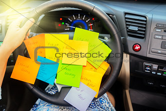 To do list in a car