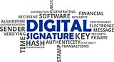 word cloud - digital signature