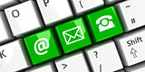 Computer keyboard green contact #2