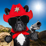 cowboy western sheriff dog 