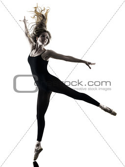 Ballerina dancer dancing woman  isolated silhouette