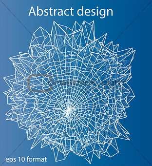 Abstract distorted sphere. Wireframe style