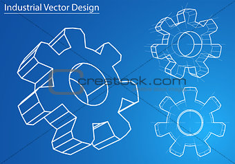 Design and manufacture of gears. Vector