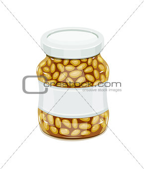 Glass jar with Bean