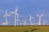 wind power turbines in  Dobrogea, Romania