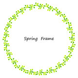 Spring frame made up of leaves