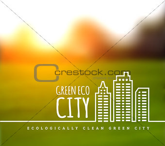 Ecologically clean green city.