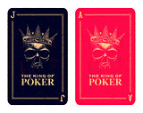 skull poker card vector