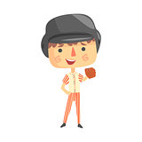 Boy Baseball Player,Kids Future Dream Professional Occupation Illustration