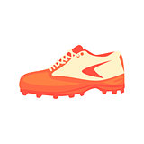 Sportive Sneakers Special Footwear, Part Of Baseball Player Ammunition And Equipment Set Isolated Objects