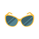 Stylish Dark Shades Eye Protection Against Sun Accessory, Part Of Summer Beach Vacation Series Of Illustrations