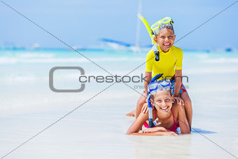 Photo of snorkeling kids