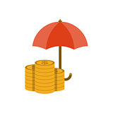 Money under umbrella