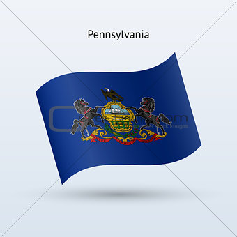 State of Pennsylvania flag waving form.