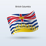 Canadian province of British Columbia flag waving form.