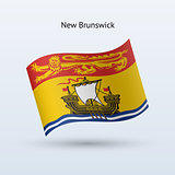 Canadian province of New Brunswick flag waving form.