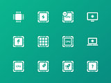 CPU icons on green background.