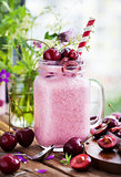 Fresh homemade healthy berry smoothie