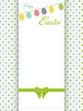 Happy Easter greeting card an eggs bunting