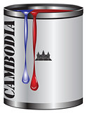 Paint for Cambodia flag