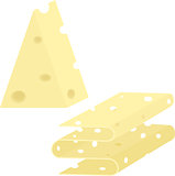 Yellow Cheese slice symbol. Logo or icion illustration