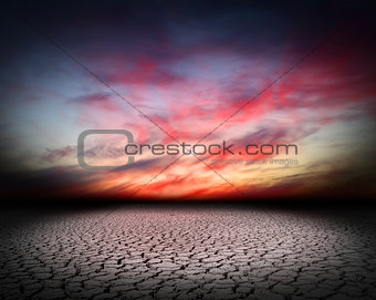 Desert landscape crack   background