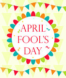April Fools' Day vector. Holiday laughing card, poster. Vector illustration.