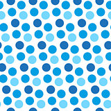 Happy Israel Independence Day seamless pattern with blue polka dot texture. Vector illustration.