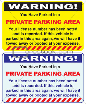 Private parking area