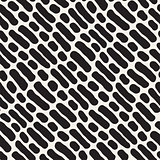 Abstract Background With Rounded brush strokes. Doodle Vector Seamless Pattern.
