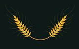 wheat vector isolated logo