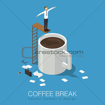 Coffee break concept illustration