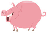 cartoon pig farm animal character