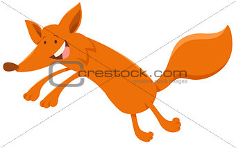 happy fox animal character