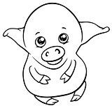 cute piglet coloring page