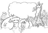 wild animals coloring page