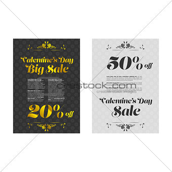 Valentine day sale banner
