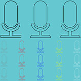 Simple microphone create with silhoutte.