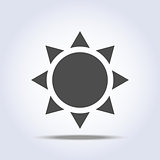 Sun Icon on gray background