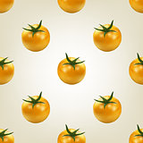 Seamless background of tomato, vector illustration.