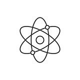 Atomic structure line icon
