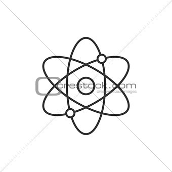 Atomic structure line icon